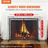 VEVOR Fireplace Screen 1 Panel with Door, Sturdy Iron Mesh Fireplace Screen, 39"(L) x31.6"(H) Spark Guard Cover, Simple Installation