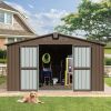 Backyard Storage Shed 11'x 9' with Galvanized Steel Frame & Windows