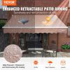 VEVOR Manual Retractable Awning, 8 x 7 ft Outdoor Patio Awning Retractable Sun Shade