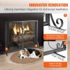 VEVOR Fireplace Screen 1 Panel with Door, Sturdy Iron Mesh Fireplace Screen, 39"(L) x31.6"(H) Spark Guard Cover, Simple Installation