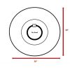11" H x 30" W Fiber Reinforced Concrete Propane/Natural Gas Outdoor Fire Pit Table with Lid