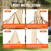 Patio Umbrella Cover for 7ft to 13ft Offset Umbrellas, Water Resistant PU 2000mm, Outdoor Umbrella Cover with Zipper and Rod, Beige