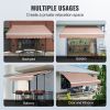 VEVOR Manual Retractable Awning, 8 x 7 ft Outdoor Patio Awning Retractable Sun Shade