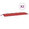 Garden Bench Cushion Red 59.1"x(19.7"+19.7")x2.8" Oxford Fabric