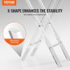 VEVOR Acrylic Folding Tray Table, Acrylic End Table with Folding X Leg, Clear Acrylic Side Table for Coffee, Drink, Food, Snack used in Living Room