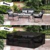 420D Durable Patio Furniture Covers: Tear - Resistant, UV & Snow Protection. Ideal for Rectangular Outdoor Table & Chair Sets