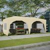 10'x20' Pop Up Canopy Tent with 6 Sidewalls, Ez Pop Up Outdoor Canopy for Parties, Waterproof Commercial Tent with 3 Adjustable Heights, Carry Bag