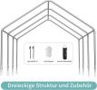12*20 Heavy Duty Carport Canopy - Extra Large Portable Car Tent Garage with Adjustable Peak Height from 9.5ft to 11ft,Metal Roof &Side Walls for Car