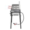 VEVOR Outdoor Propane Deep Fryer, Double Burners Commercial Fryer, 16 Qt Stainless Steel Cooker with Removable Baskets & Lids & Tanks