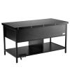 VEVOR Lift Top Coffee Table 39.4" Rectangle Coffee Table with Light & USB Black