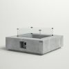 Concrete/Glass Propane/Natural Gas Fire Pit Table