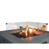 Concrete/Glass Propane/Natural Gas Fire Pit Table