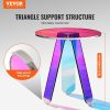 VEVOR Round Iridescent Side Table, Acrylic End Table, Clear Rainbow Acrylic Coffee Table for Drink, Food, Snack used in Living Room, Bedroom