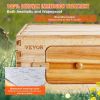 VEVOR Bee Hive 40 Frame Bee Hives Starter Kit, Beeswax Coated Cedar Wood, 2 Deep + 2 Medium Bee Boxes Langstroth Beehive Kit