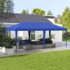 Outsunny 10' x 19.2' Pop Up Canopy Tent, Heavy Duty Tent for Parties, Outdoor Instant Gazebo Sun Shade Shelter with Carry Bag for Catering, Events