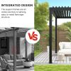 8640 Louver Pergola 10x13FT Aluminum Frame & Steel Louvers