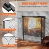 VEVOR Fireplace Screen 3 Panel, Sturdy Iron Mesh Fireplace Screen, 48"(L) x30.2"(H) Spark Guard Cover, No Assembly Required