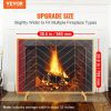 VEVOR Fireplace Screen Single Panel, Sturdy Iron Mesh Fireplace Screen, 38.6"(L) x29.8"(H) Spark Guard Cover, Simple Installation
