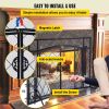 VEVOR Fireplace Screen, 44 x 33 Inch, Double Door Iron Freestanding Spark Guard with Support, Metal Mesh Craft
