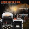 VEVOR Camping Kitchen Table, Folding Outdoor Cooking Table with Storage Carrying Bag, Aluminum Cook Station 3 Cupboard & Detachable Windscreen