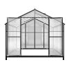 8' x 12' Outdoor greenhouse, heavy duty polycarbonate greenhouse, large walk-in greenhouse with double doors and two ventilation windows
