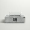 Concrete/Glass Propane/Natural Gas Fire Pit Table