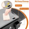 Foldable 3-Burner Flat Top Gas Griddle Cooking Station, Propane Fuelled Griddle Station with Side Shelves for Outdoor Barbecue Backyard Cookout