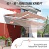VEVOR Manual Retractable Awning, 8 x 7 ft Outdoor Patio Awning Retractable Sun Shade