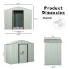 8ft x 4ft Outdoor Metal Storage Shed White YX48