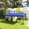 Outsunny 10' x 19.2' Pop Up Canopy Tent, Heavy Duty Tent for Parties, Outdoor Instant Gazebo Sun Shade Shelter with Carry Bag for Catering, Events
