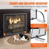 VEVOR Fireplace Screen Single Panel, Sturdy Iron Mesh Fireplace Screen, 35.6"(L) x28.4"(H) Spark Guard Cover, Simple Installation