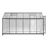 8' x 12' Outdoor greenhouse, heavy duty polycarbonate greenhouse, large walk-in greenhouse with double doors and two ventilation windows