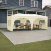 10'x20' Pop Up Canopy Tent with 6 Sidewalls, Ez Pop Up Outdoor Canopy for Parties, Waterproof Commercial Tent with 3 Adjustable Heights, Carry Bag