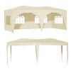 10'x20' Pop Up Canopy Tent with 6 Sidewalls, Ez Pop Up Outdoor Canopy for Parties, Waterproof Commercial Tent with 3 Adjustable Heights, Carry Bag