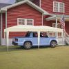 10'x20' Pop Up Canopy Tent with 6 Sidewalls, Ez Pop Up Outdoor Canopy for Parties, Waterproof Commercial Tent with 3 Adjustable Heights, Carry Bag