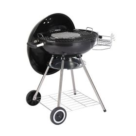 Charcoal Grill with Wheels for Outdoor Party Camping Picnic (type: Style B, Color: Black)