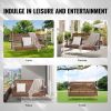 VEVOR Wooden Porch Swing 5.5 ft, Patio bench swing for Courtyard & Garden, Upgraded 880 lbs Strong Load Capacity
