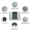 6ft x 5ft Outdoor Metal Storage Shed With window White