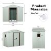 6ft x 5ft Outdoor Metal Storage Shed With window White