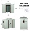 6ft x 5ft Outdoor Metal Storage Shed With window White