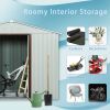 6ft x 5ft Outdoor Metal Storage Shed With window White