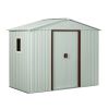 6ft x 5ft Outdoor Metal Storage Shed With window White